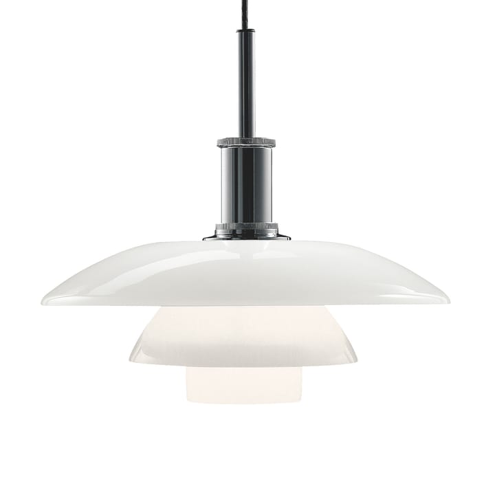 Lampada a sospensione in vetro opalino PH 4½-4 - Cromo - Louis Poulsen