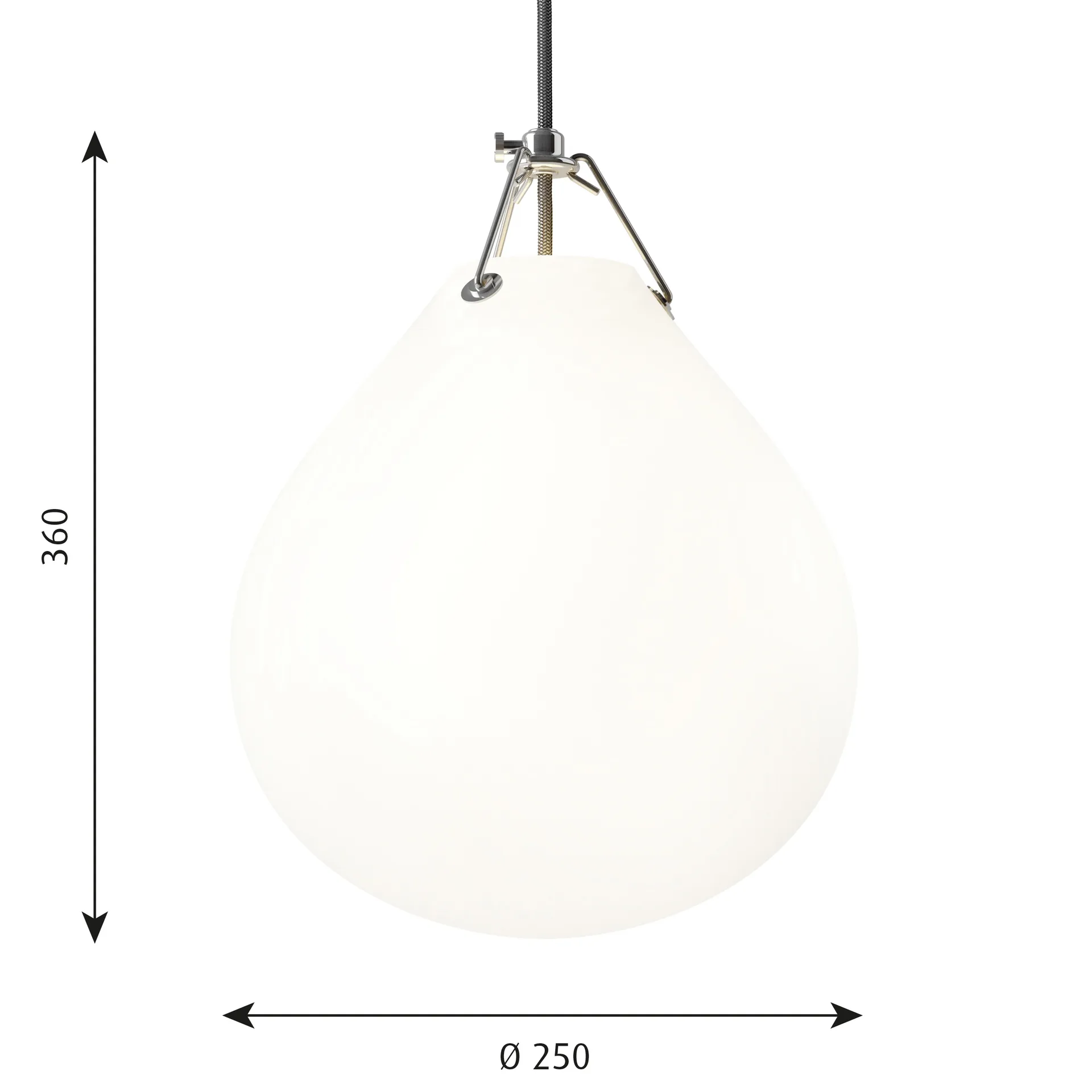 Lampada a sospensione Moser Ø 25 cm, Bianco opaco Louis Poulsen