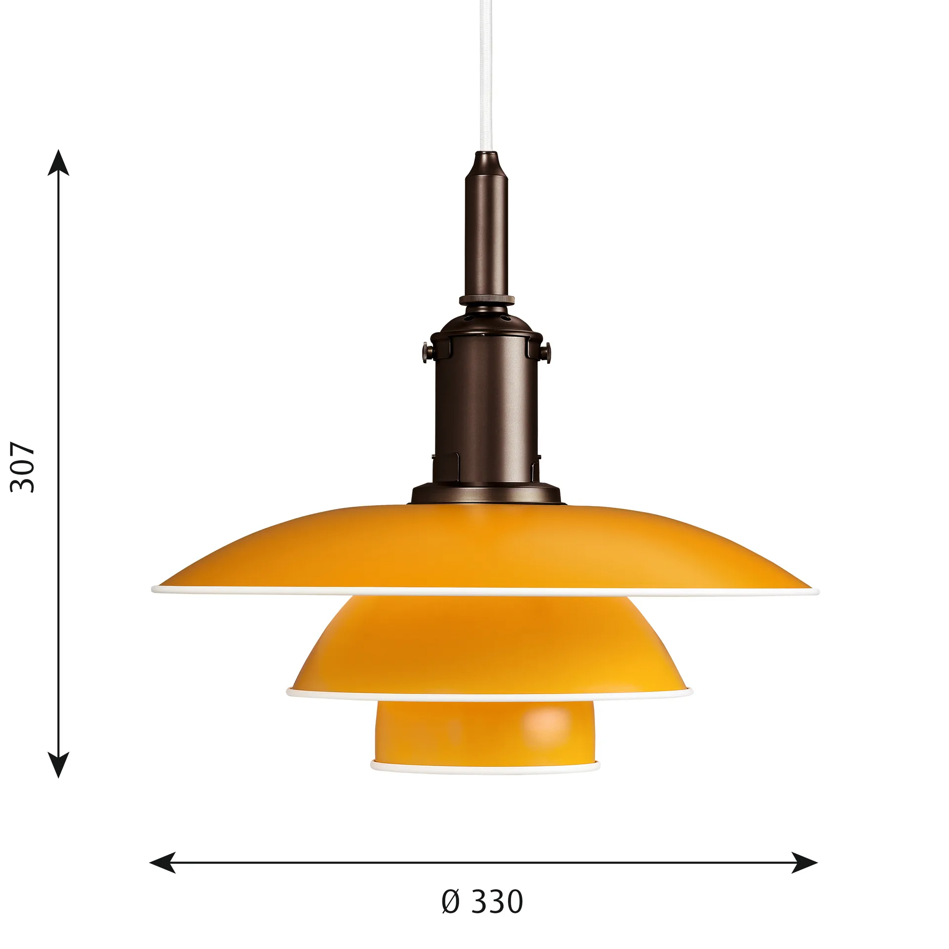 Lampada a sospensione PH 3½-3, Giallo Louis Poulsen