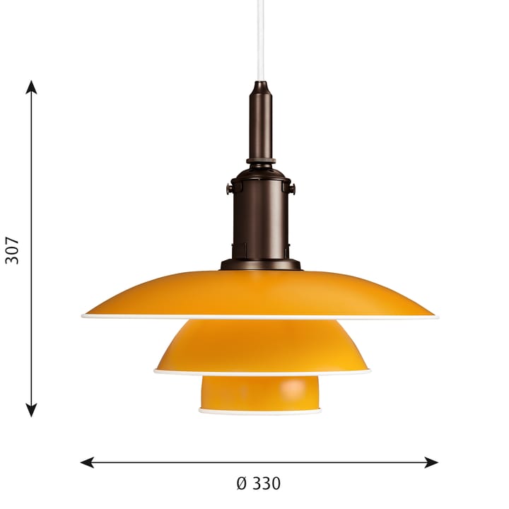 Lampada a sospensione PH 3½-3, Giallo Louis Poulsen