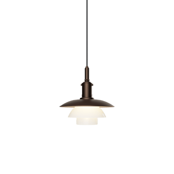 Lampada a sospensione PH 3/3 Luna - Aged brass-vetro opale - Louis Poulsen