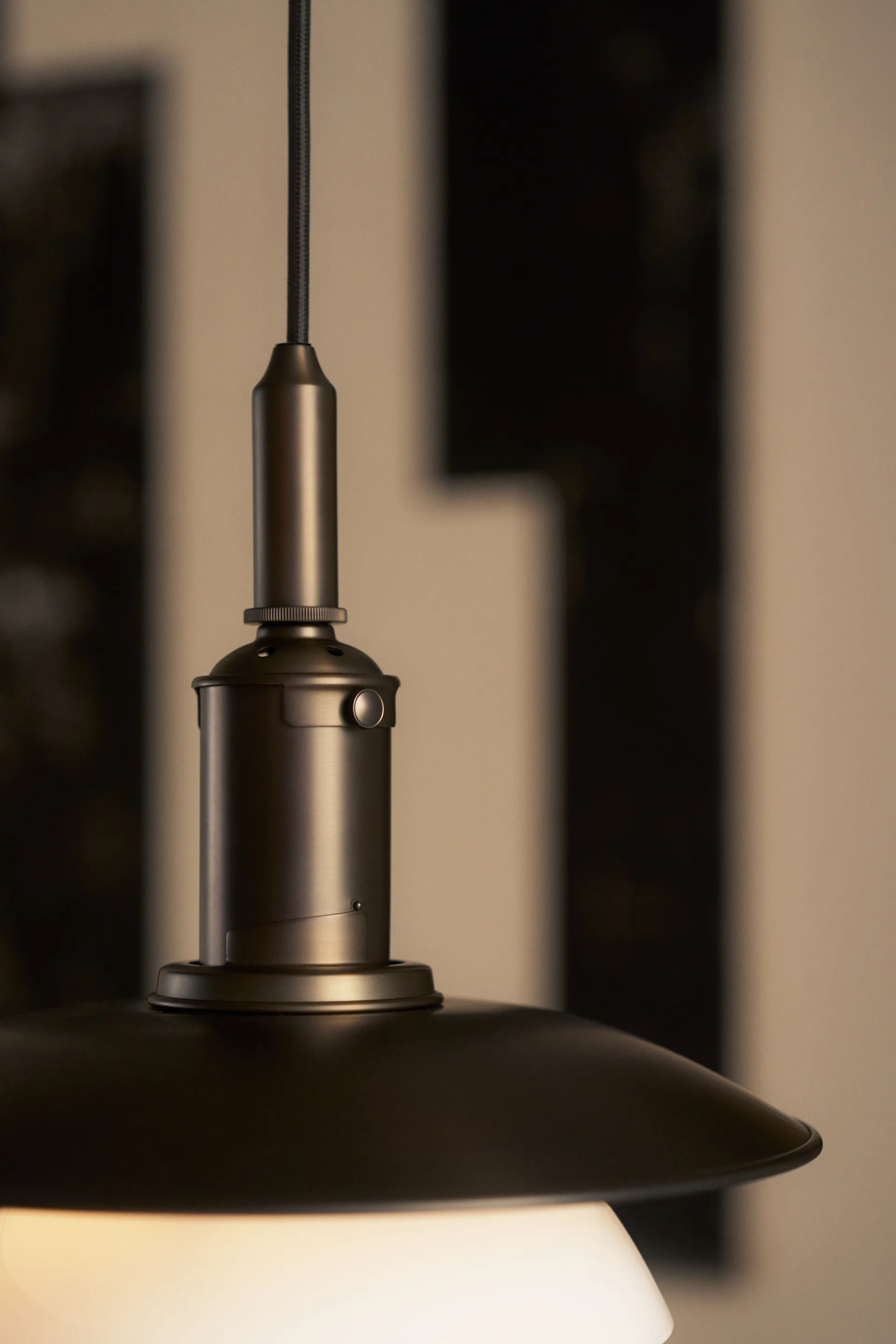 Lampada a sospensione PH 3/3 Luna, Aged brass-vetro opale Louis Poulsen