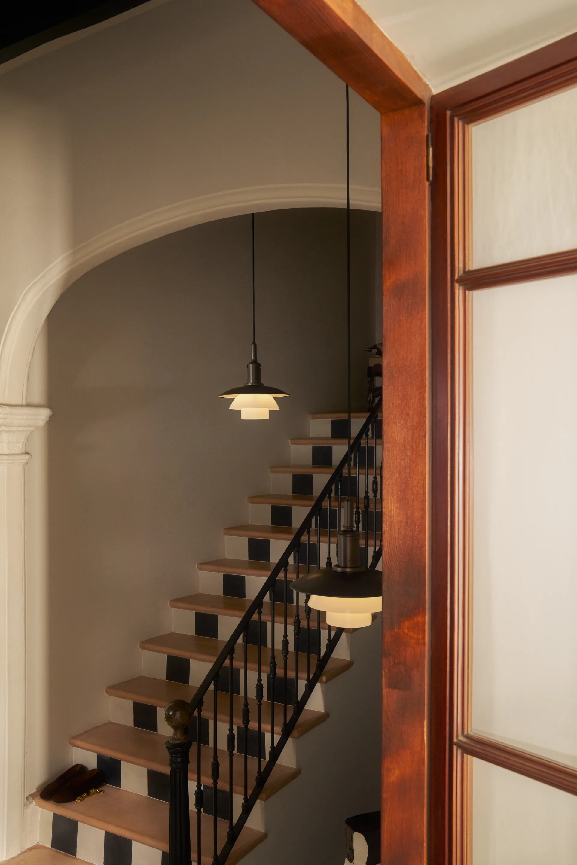 Lampada a sospensione PH 3/3 Luna, Aged brass-vetro opale Louis Poulsen