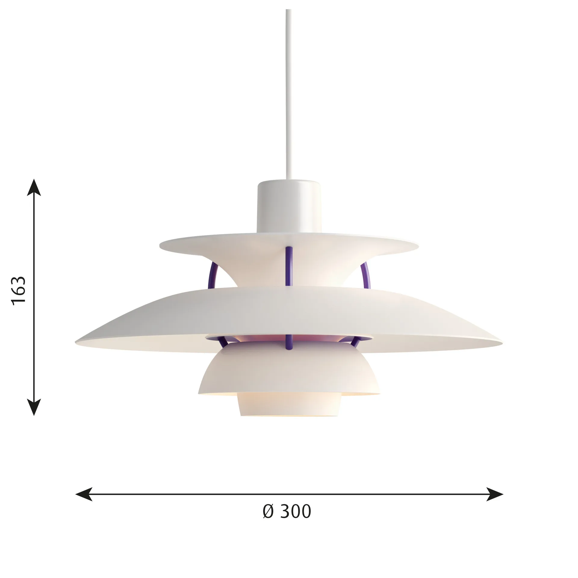 Lampada a sospensione PH 5 , Ø300, Bianco classico Louis Poulsen