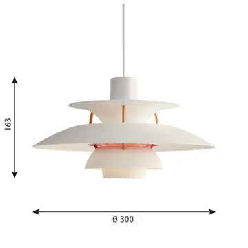 Lampada a sospensione PH 5  - Ø300, Bianco moderno - Louis Poulsen