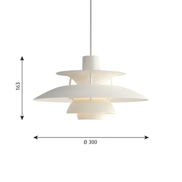 Lampada a sospensione PH 5  - Ø300, Bianco - Louis Poulsen