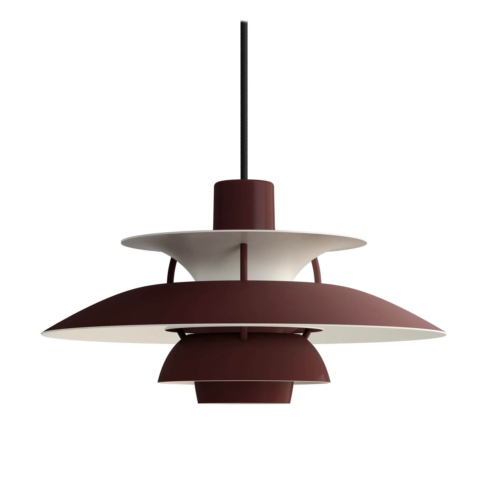 Lampada a sospensione PH 5 , Ø300, Monochrom burgundy Louis Poulsen