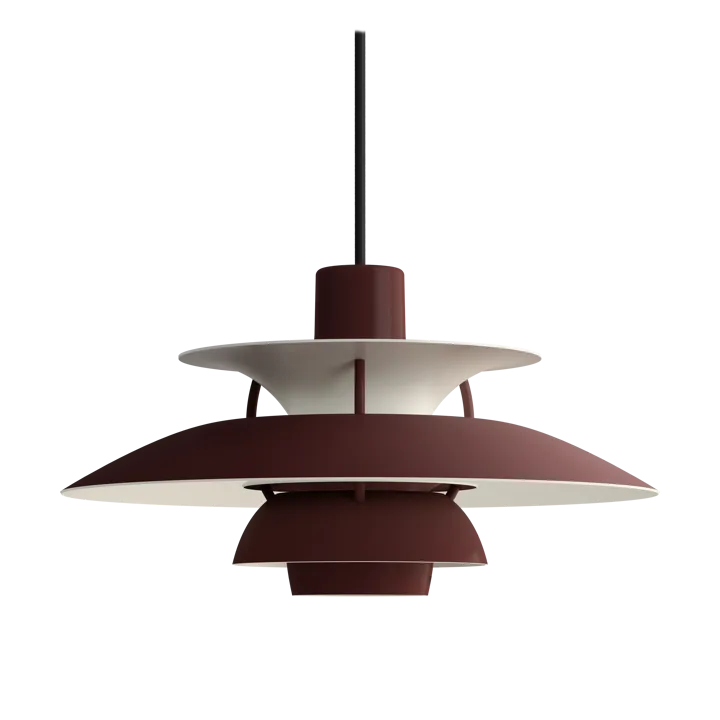 Lampada a sospensione PH 5  - Ø300, Monochrom burgundy - Louis Poulsen