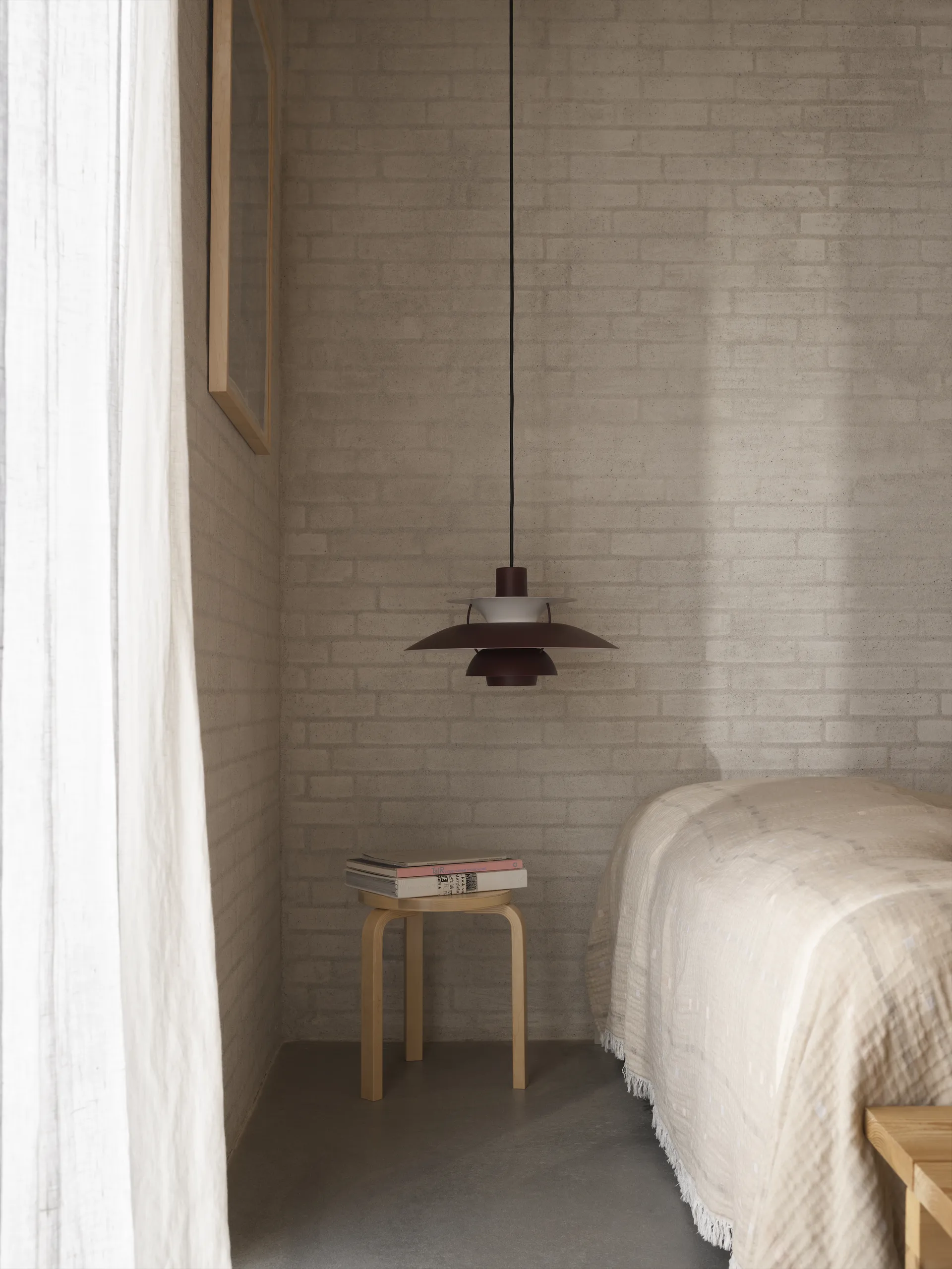 Lampada a sospensione PH 5 , Ø300, Monochrom burgundy Louis Poulsen