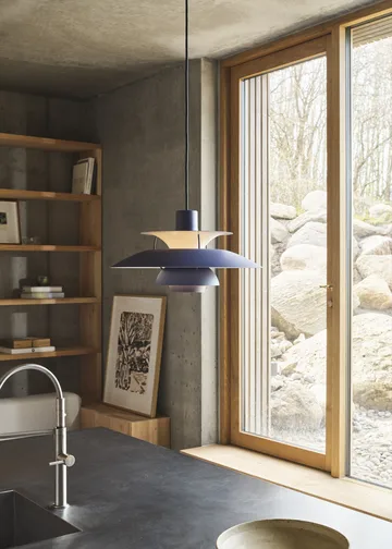Lampada a sospensione PH 5  - Ø300, Monochrom dusty indigo - Louis Poulsen