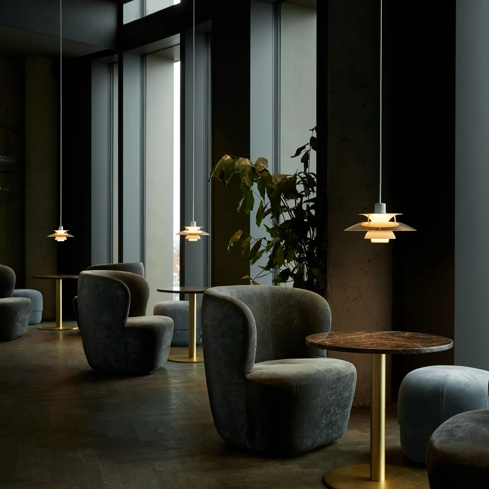Lampada a sospensione PH 5 , Ø300, Ottone Louis Poulsen