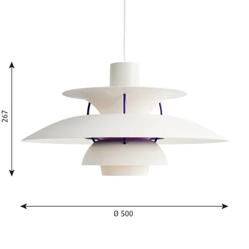 Lampada a sospensione PH 5  - Ø500, Bianco classico - Louis Poulsen