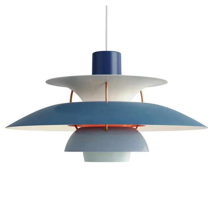 Lampada a sospensione PH 5  - Ø500, Blu - Louis Poulsen
