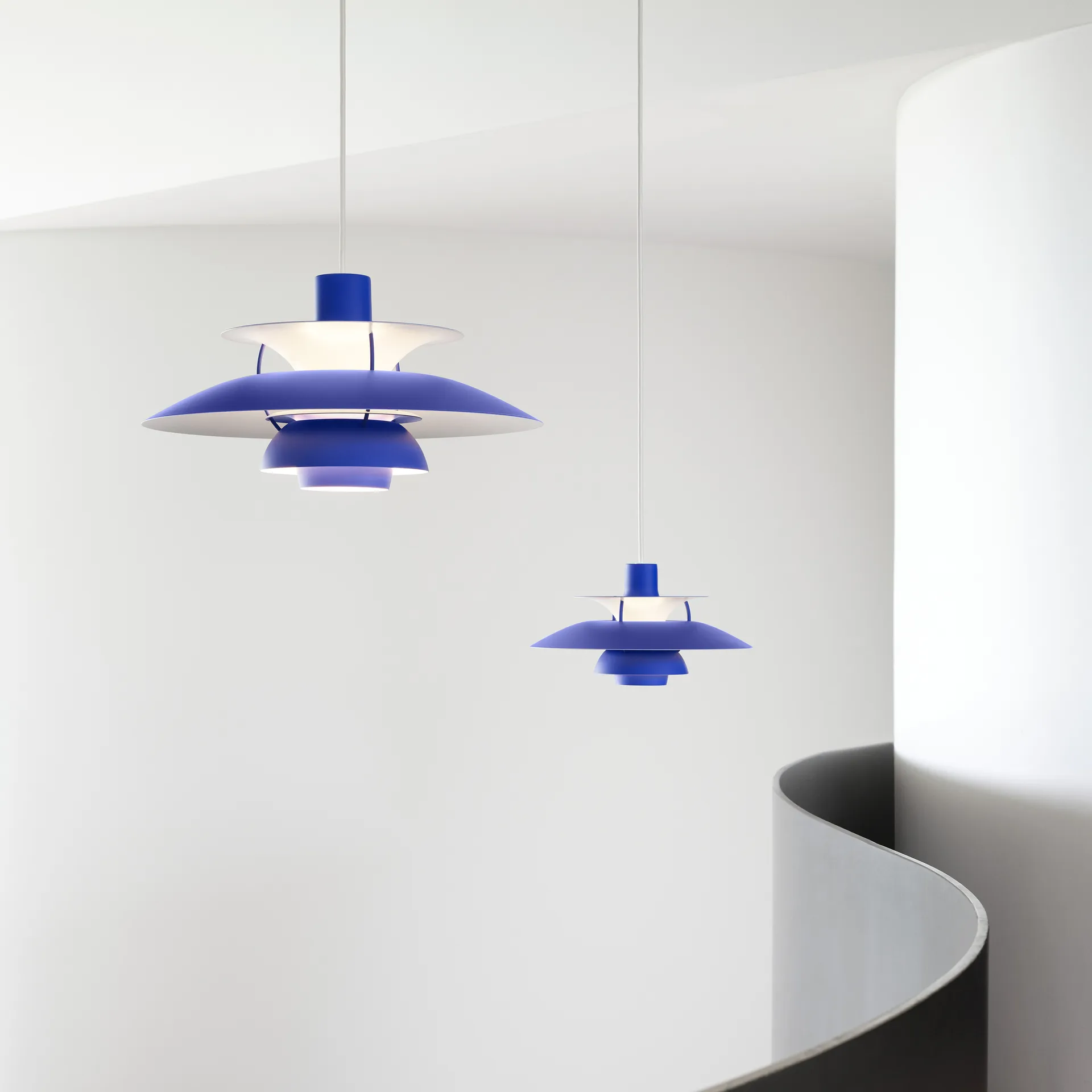 Lampada a sospensione PH 5 , Ø500, Blu Louis Poulsen