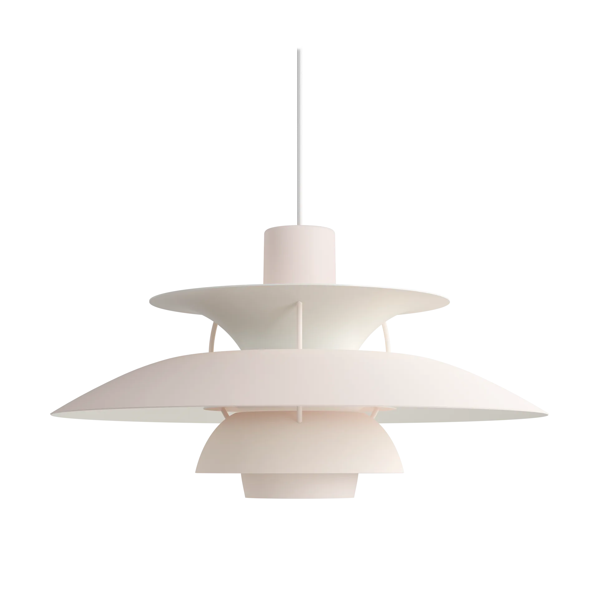 Lampada a sospensione PH 5 , Ø500, Monochrom pale blush Louis Poulsen