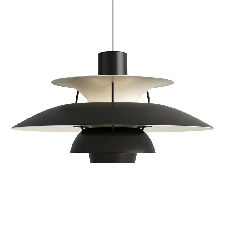 Lampada a sospensione PH 5  - Ø500, Nero - Louis Poulsen