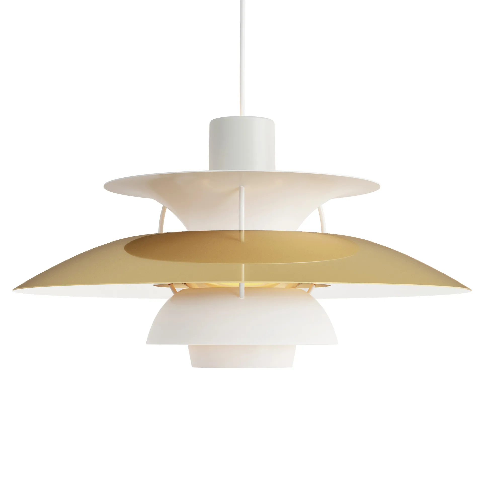 Lampada a sospensione PH 5 , Ø500, Ottone Louis Poulsen