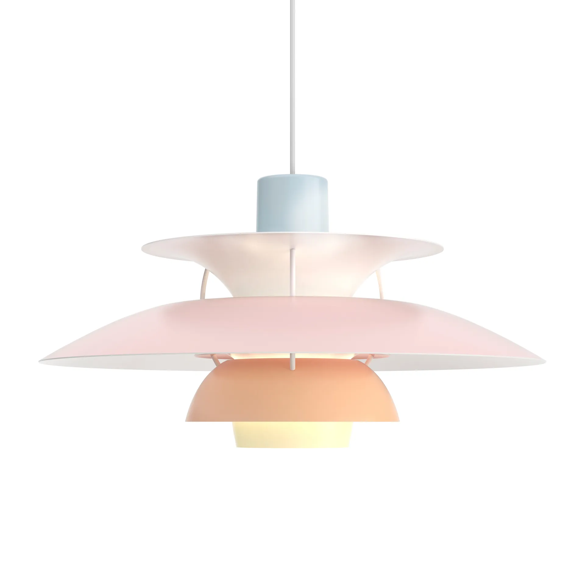 Lampada a sospensione PH 5 , Ø500, Pastel-blu-rosa-peach Louis Poulsen
