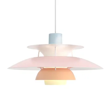 Lampada a sospensione PH 5  - Ø500, Pastel-blu-rosa-peach - Louis Poulsen