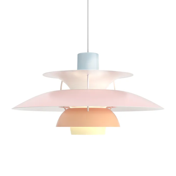 Lampada a sospensione PH 5  - Ø500, Pastel-blu-rosa-peach - Louis Poulsen