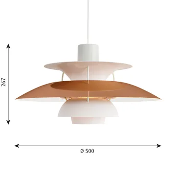 Lampada a sospensione PH 5  - Ø500, Rame - Louis Poulsen