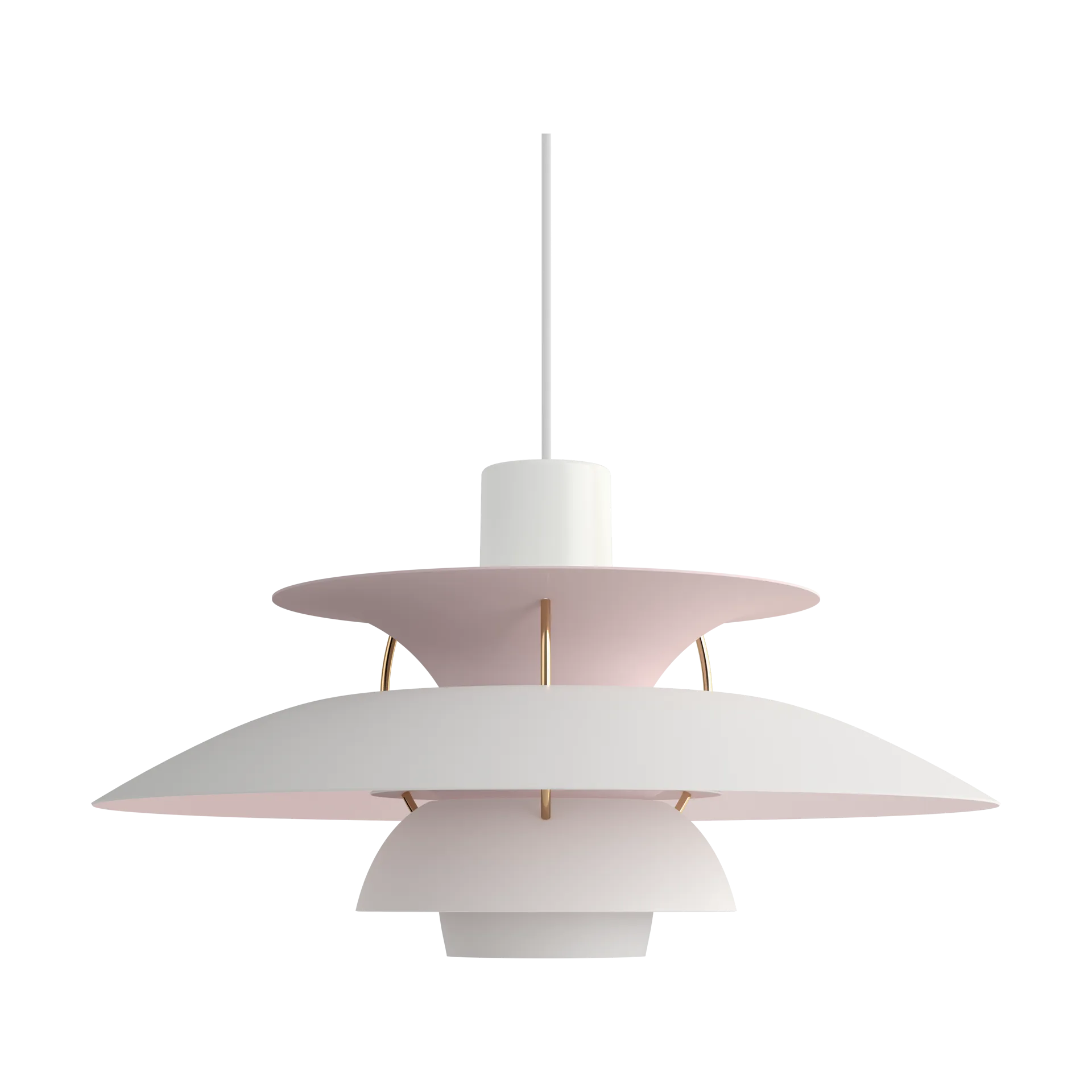 Lampada a sospensione PH 5 Anniversary edition, Matte white-pale rose Louis Poulsen