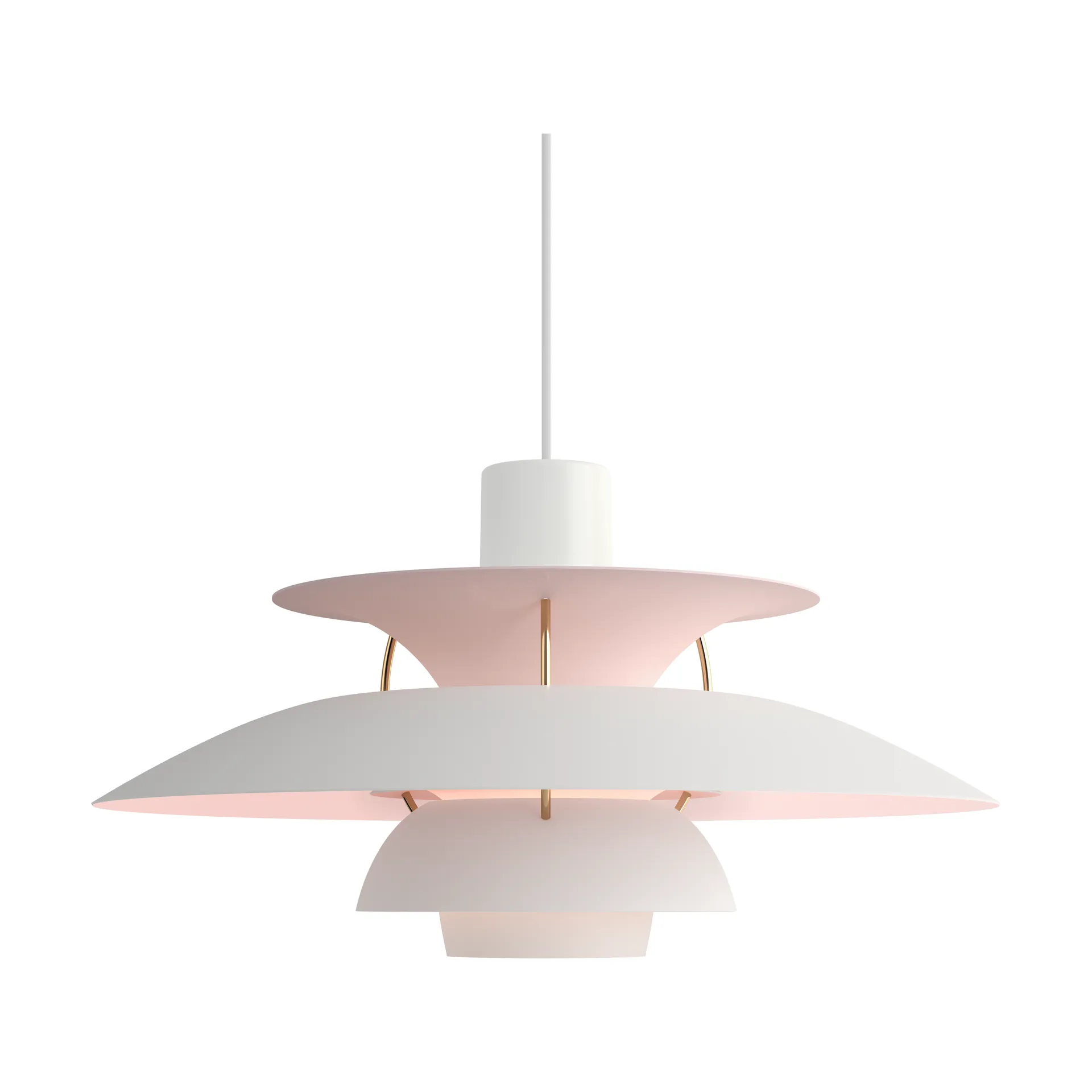 Lampada a sospensione PH 5 Anniversary edition, Matte white-pale rose Louis Poulsen