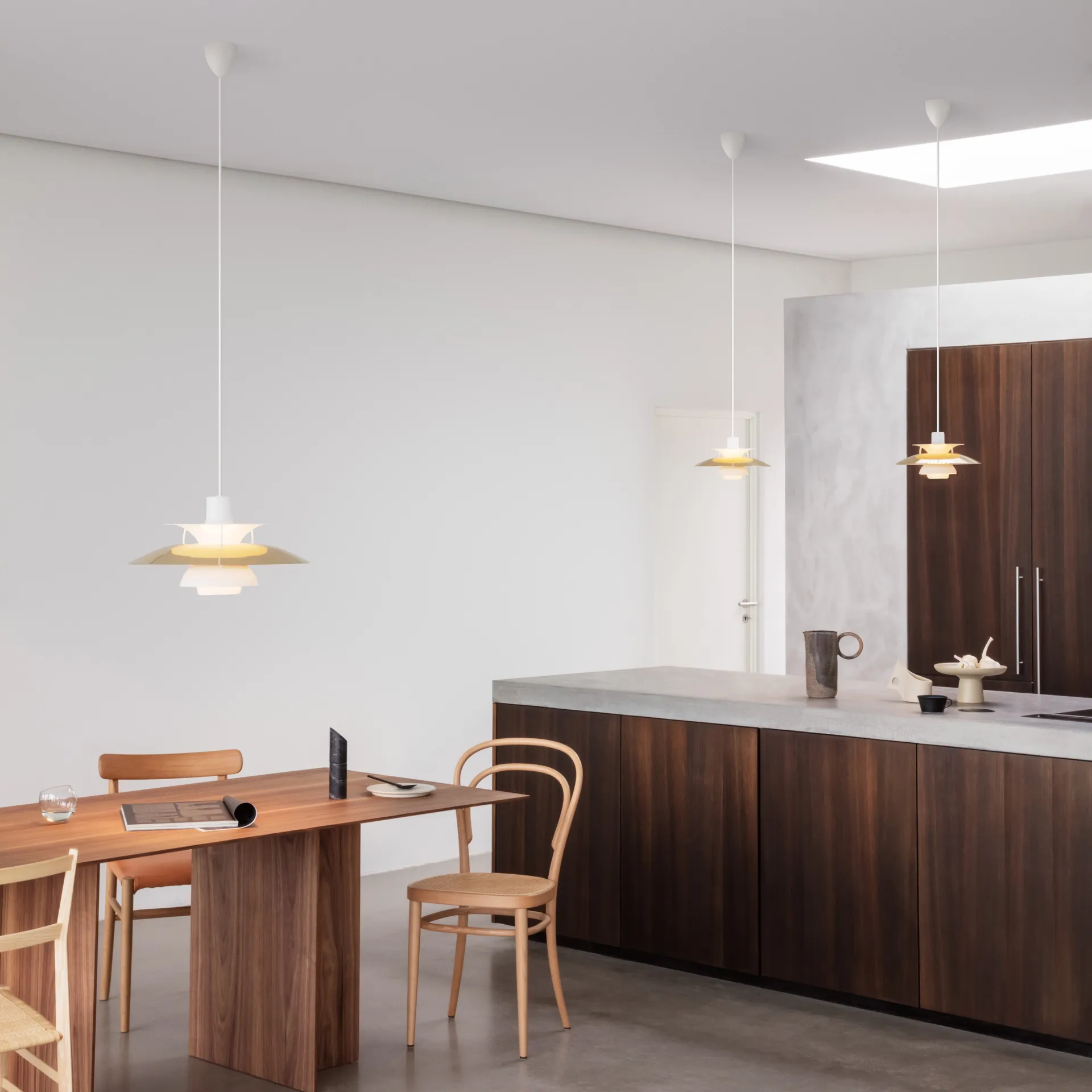 Lampada a sospensione PH 5 MINI, Ottone Louis Poulsen