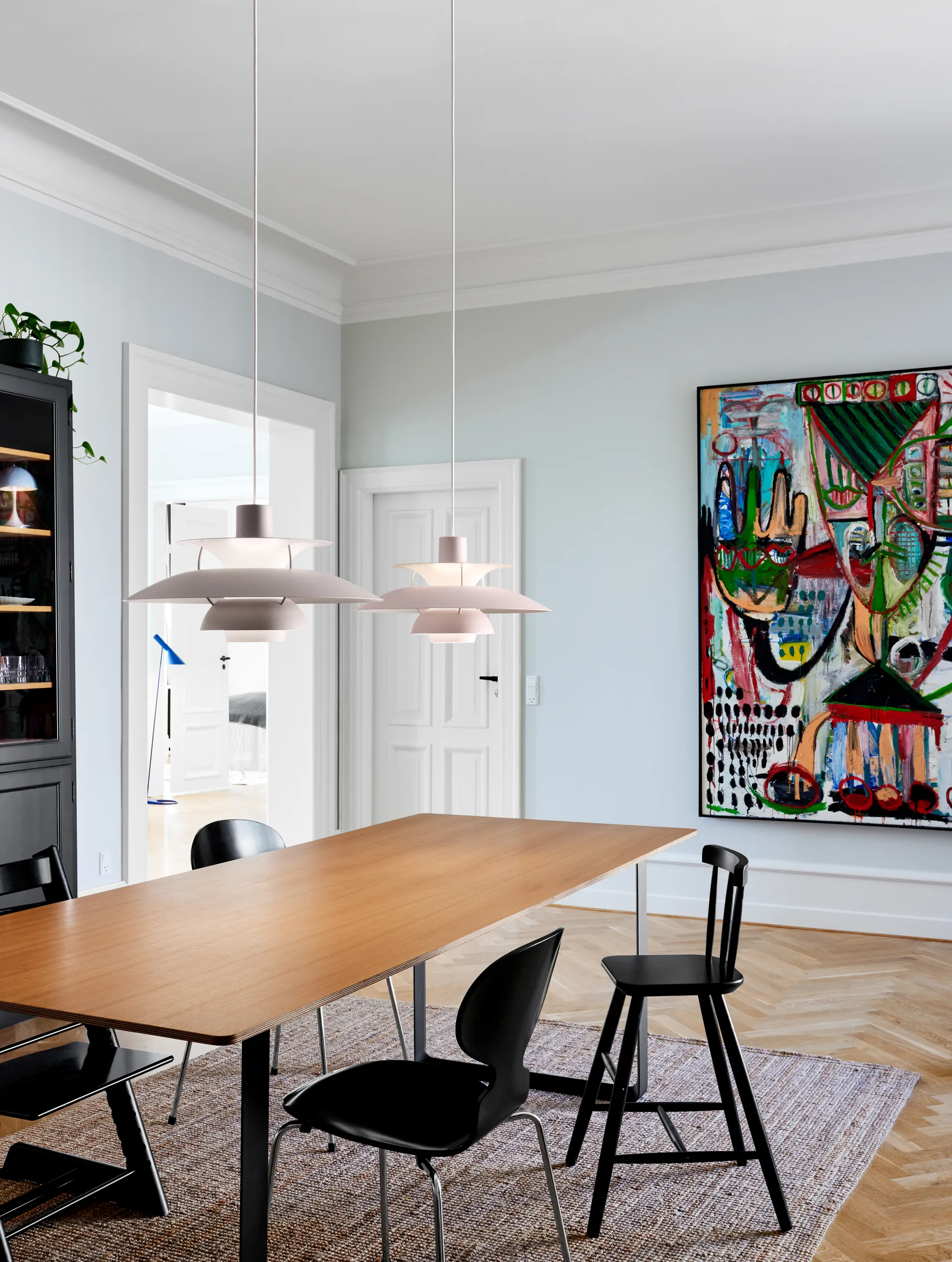 Lampada a sospensione PH 5 monocromo, Grigio ostrica Louis Poulsen