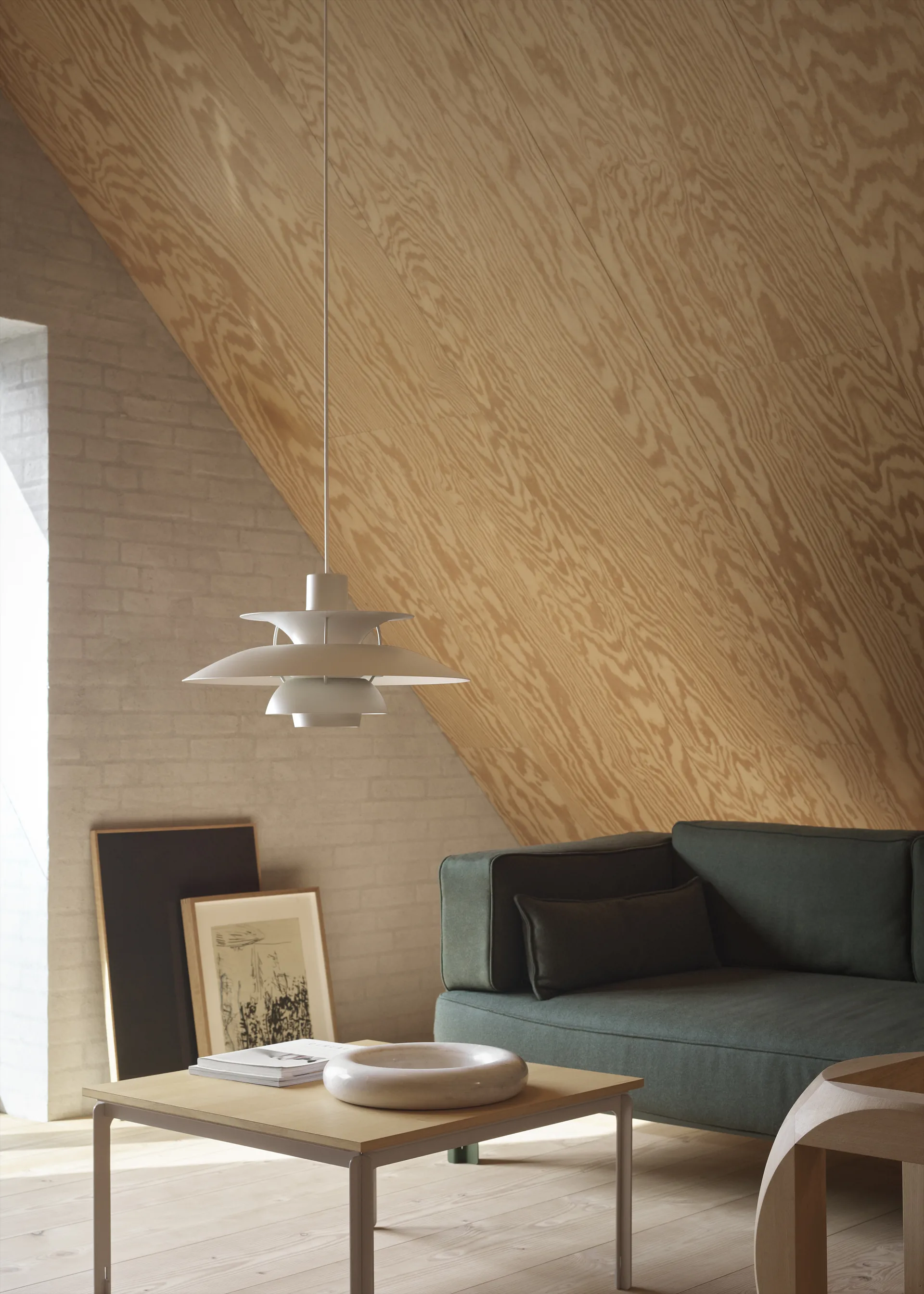 Lampada a sospensione PH 5 monocromo, Pale pewter Louis Poulsen