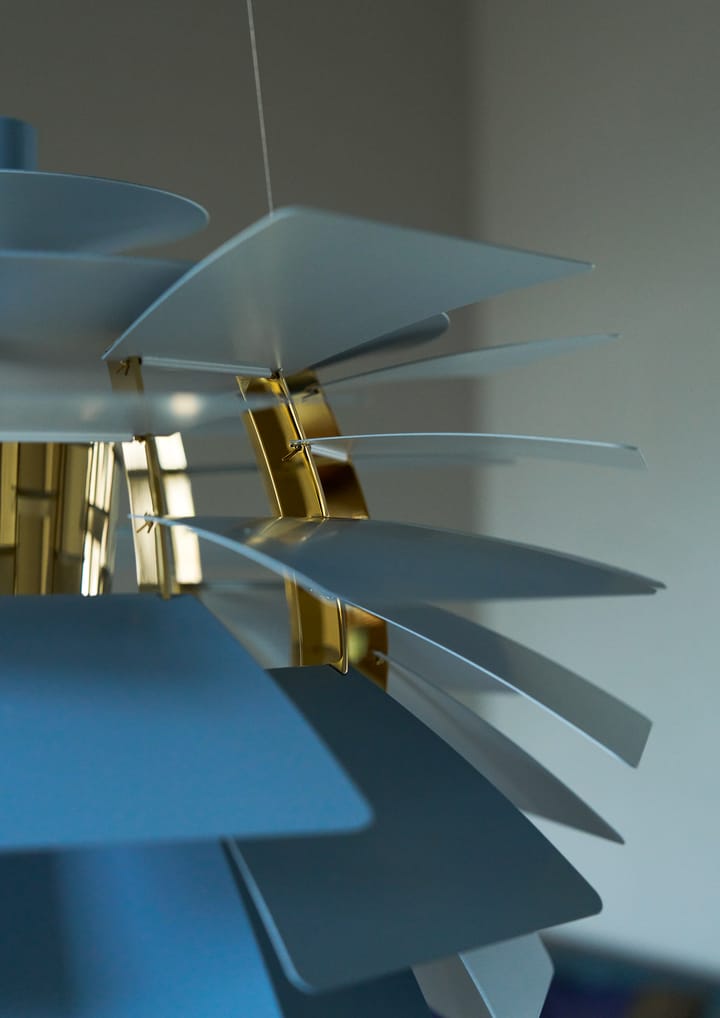 Lampada a sospensione PH Artichoke Ø 48 cm, Dusty blue-brass metallised Louis Poulsen