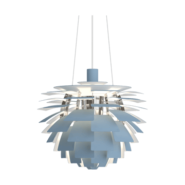 Lampada a sospensione PH Artichoke Ø 48 cm - Dusty blue-high lustre chrome plated - Louis Poulsen