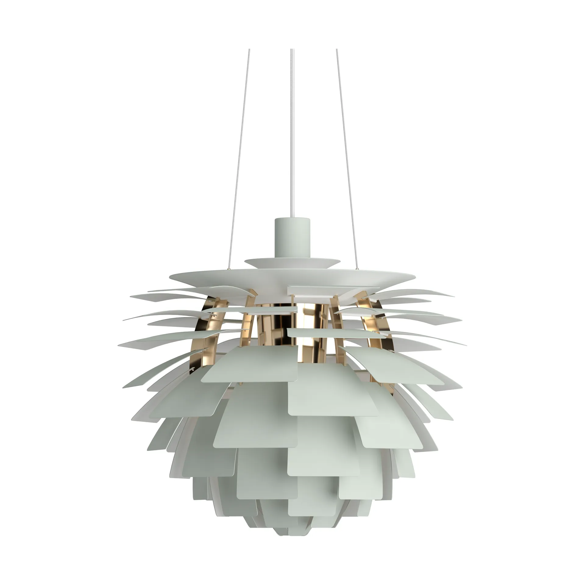 Lampada a sospensione PH Artichoke Ø 48 cm, Dusty green-brass metallised Louis Poulsen