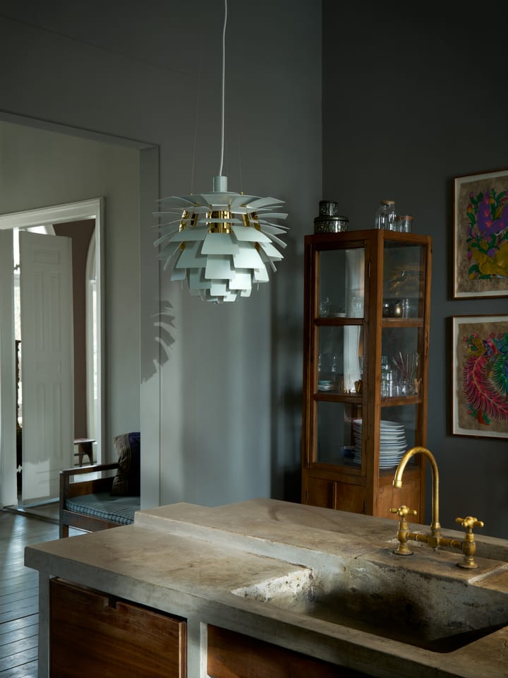 Lampada a sospensione PH Artichoke Ø 48 cm, Dusty green-brass metallised Louis Poulsen