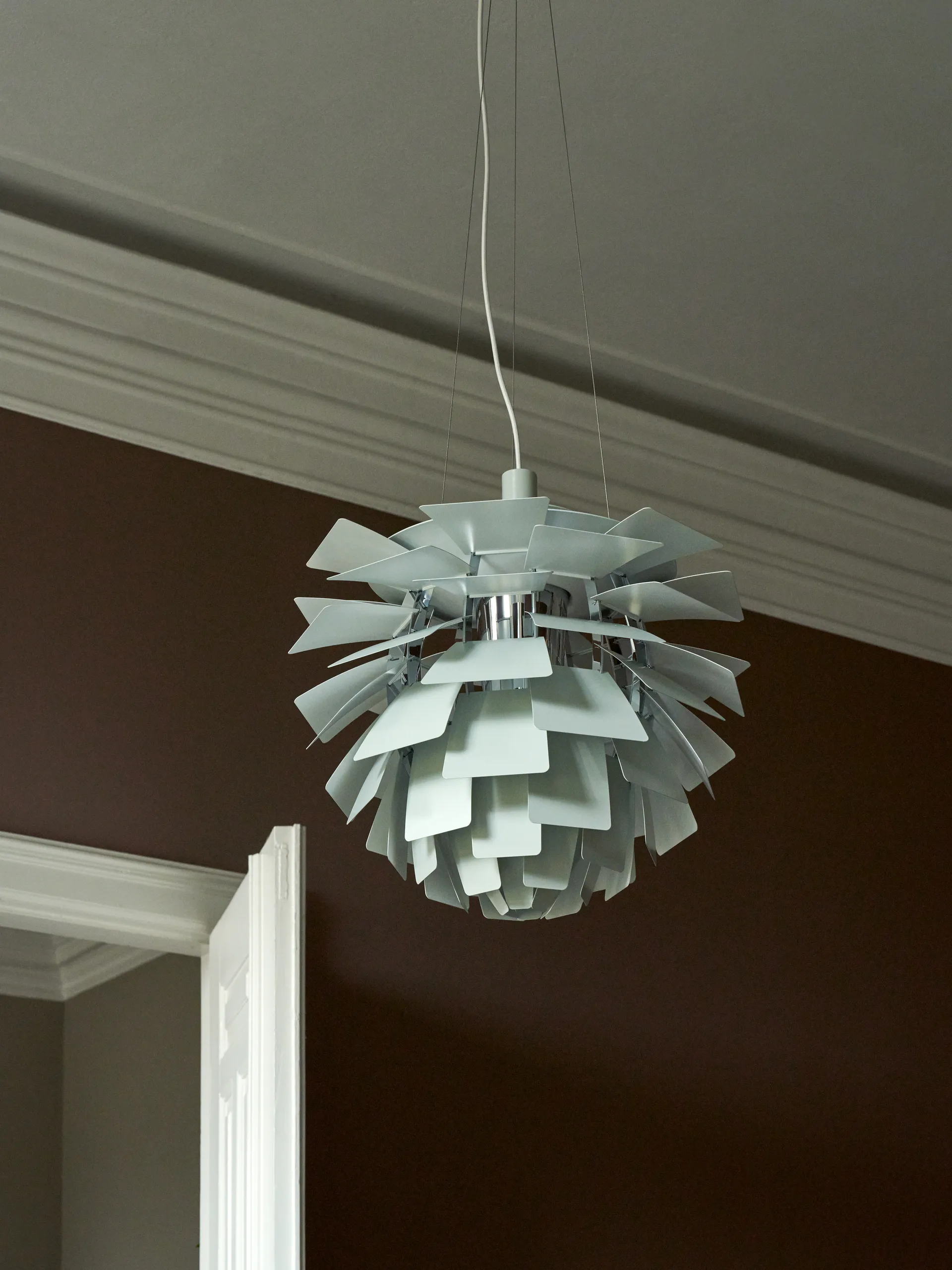 Lampada a sospensione PH Artichoke Ø 48 cm, Dusty green-high lustre chrome plated Louis Poulsen