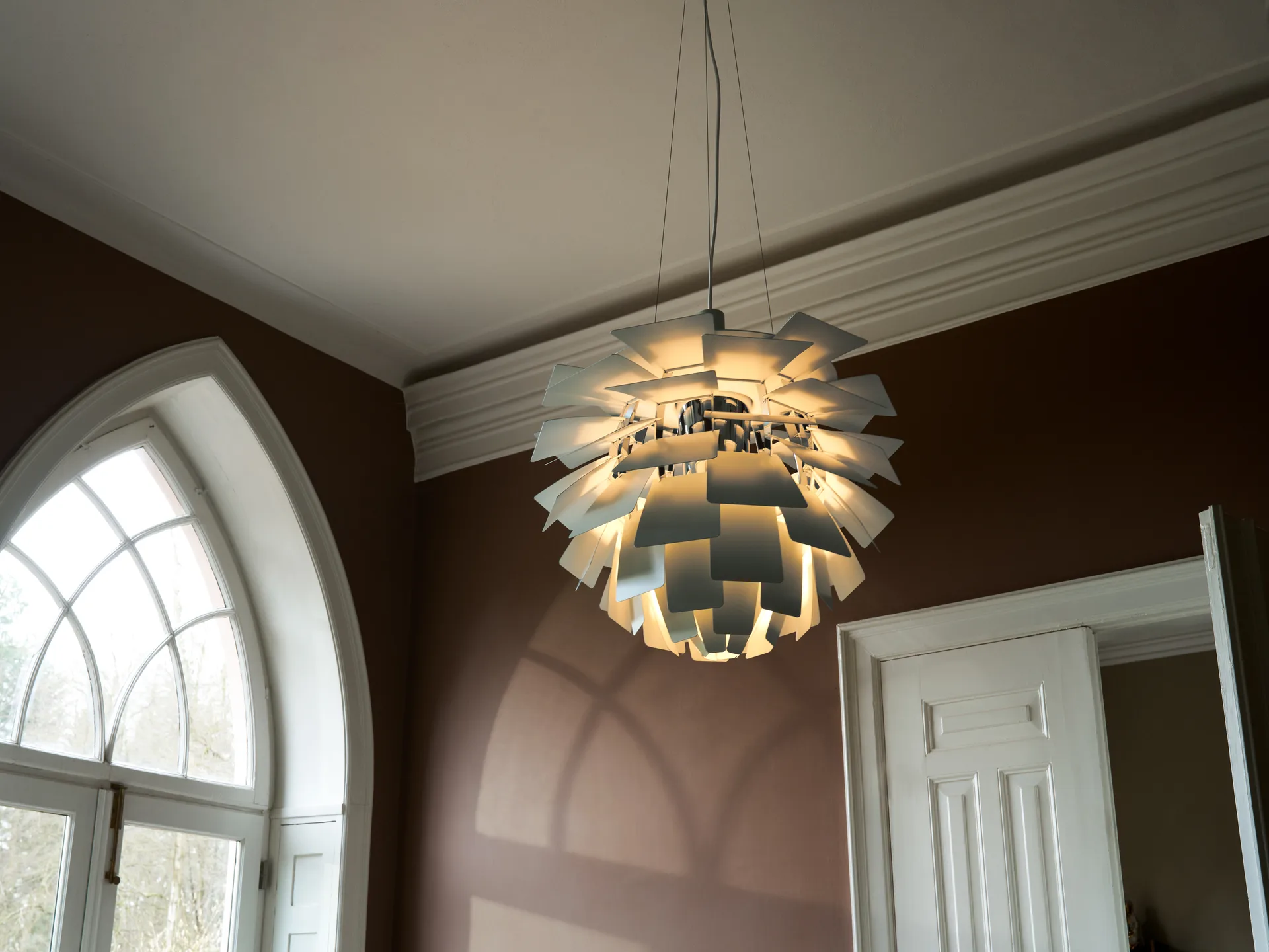 Lampada a sospensione PH Artichoke Ø 48 cm, Dusty green-high lustre chrome plated Louis Poulsen