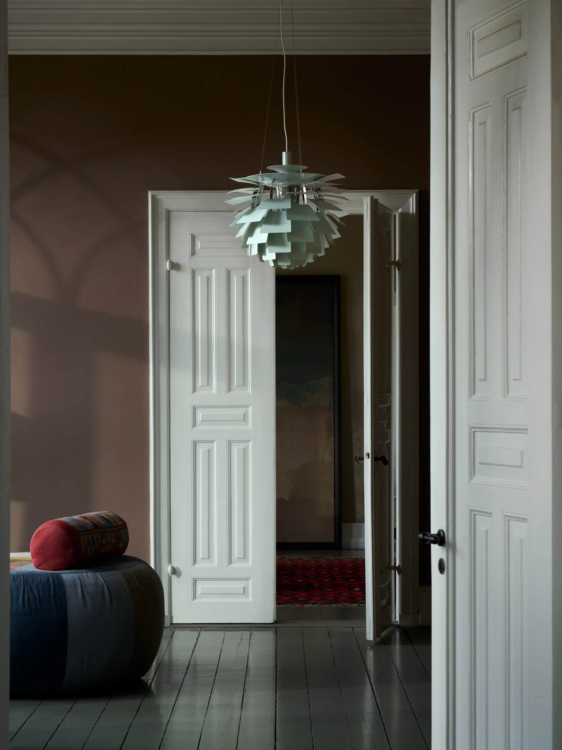 Lampada a sospensione PH Artichoke Ø 48 cm, Dusty green-high lustre chrome plated Louis Poulsen