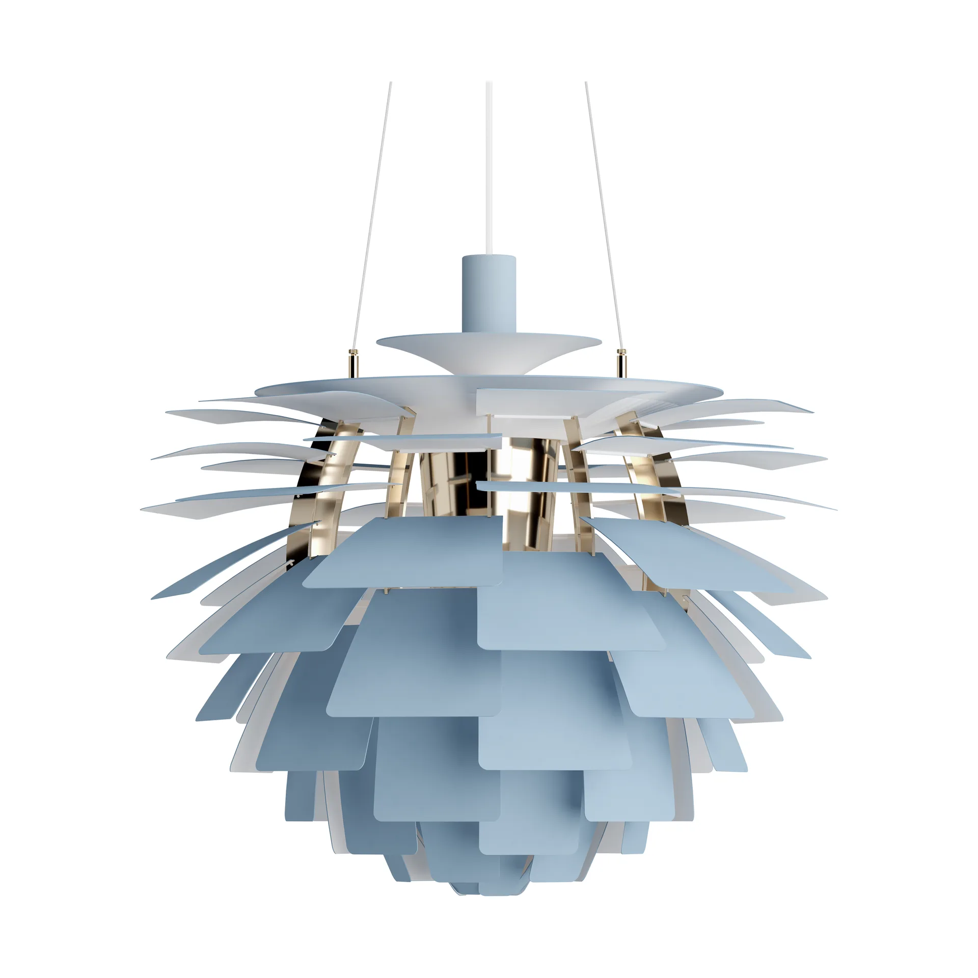 Lampada a sospensione PH Artichoke Ø 60 cm, Dusty blue-brass metallised Louis Poulsen