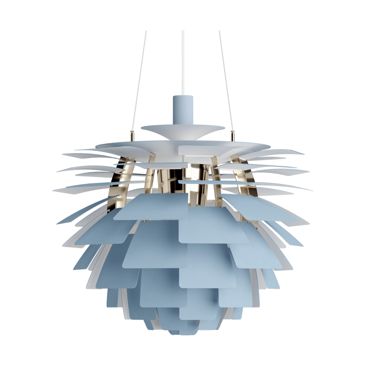 Lampada a sospensione PH Artichoke Ø 60 cm - Dusty blue-brass metallised - Louis Poulsen