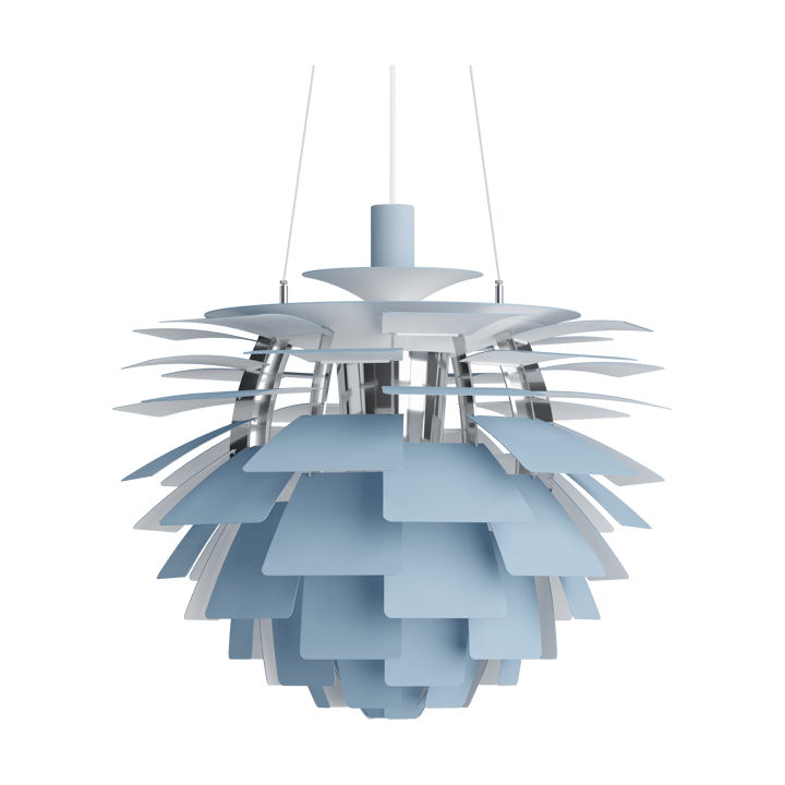 Lampada a sospensione PH Artichoke Ø 60 cm - Dusty blue-high lustre chrome plated - Louis Poulsen