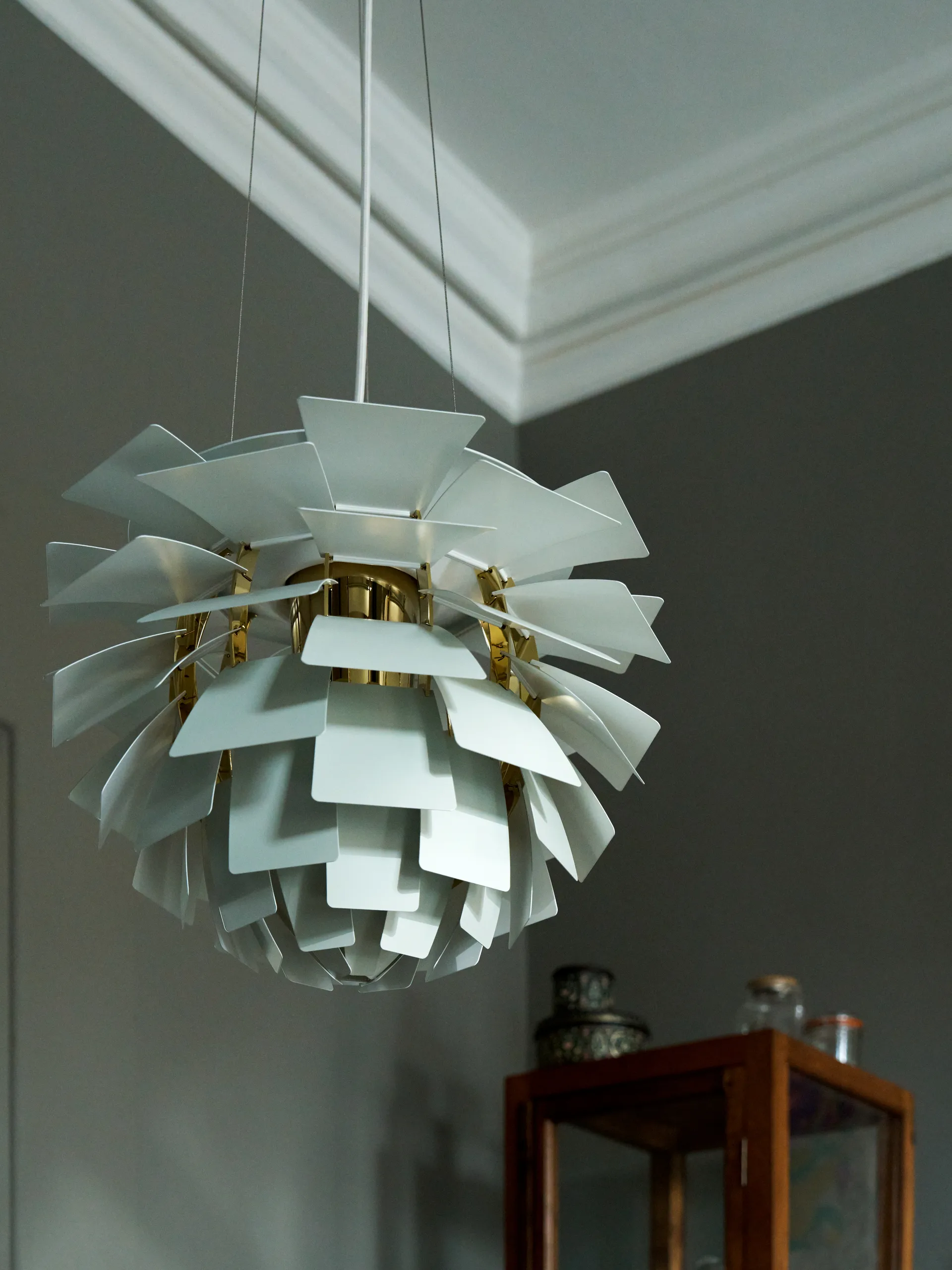 Lampada a sospensione PH Artichoke Ø 60 cm, Dusty green-brass metallised Louis Poulsen