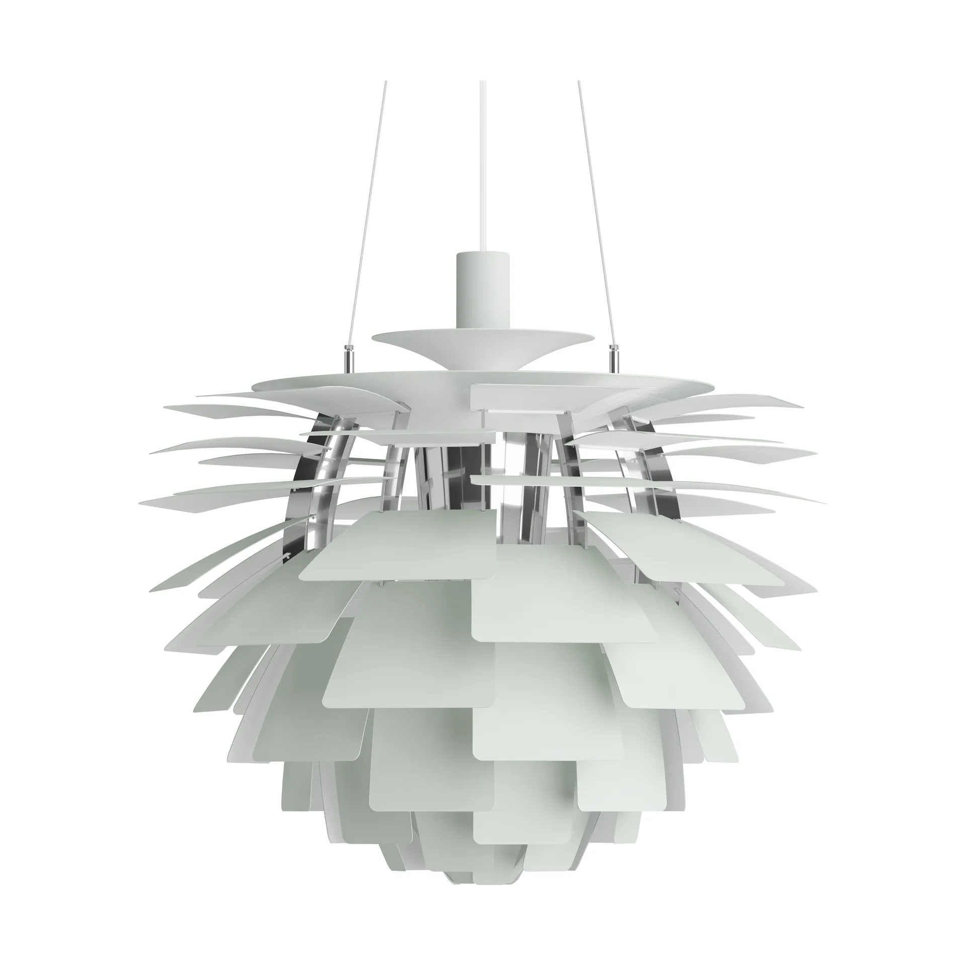 Lampada a sospensione PH Artichoke Ø 60 cm, Dusty green-high lustre chrome plated Louis Poulsen