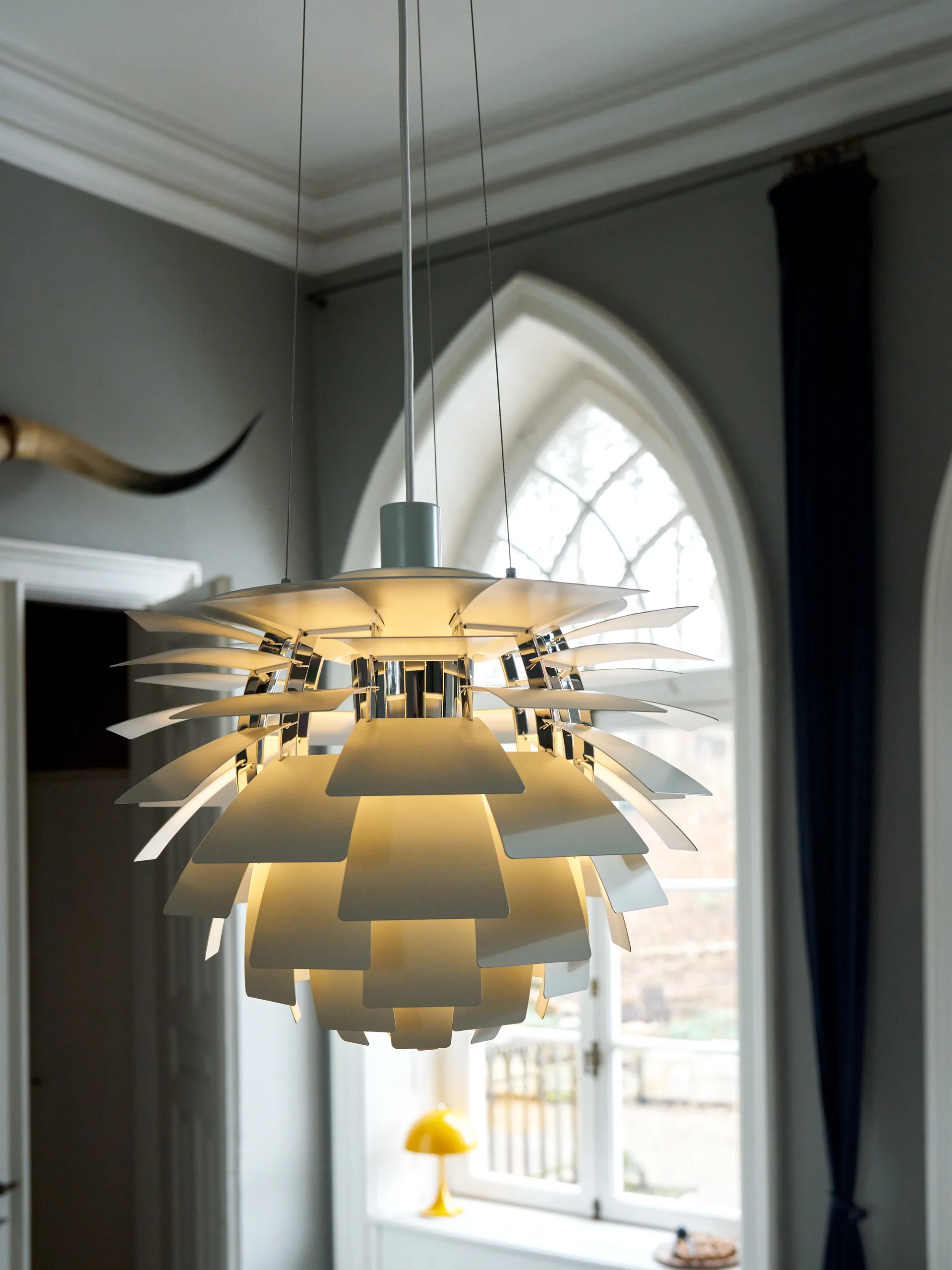 Lampada a sospensione PH Artichoke Ø 60 cm, Dusty green-high lustre chrome plated Louis Poulsen
