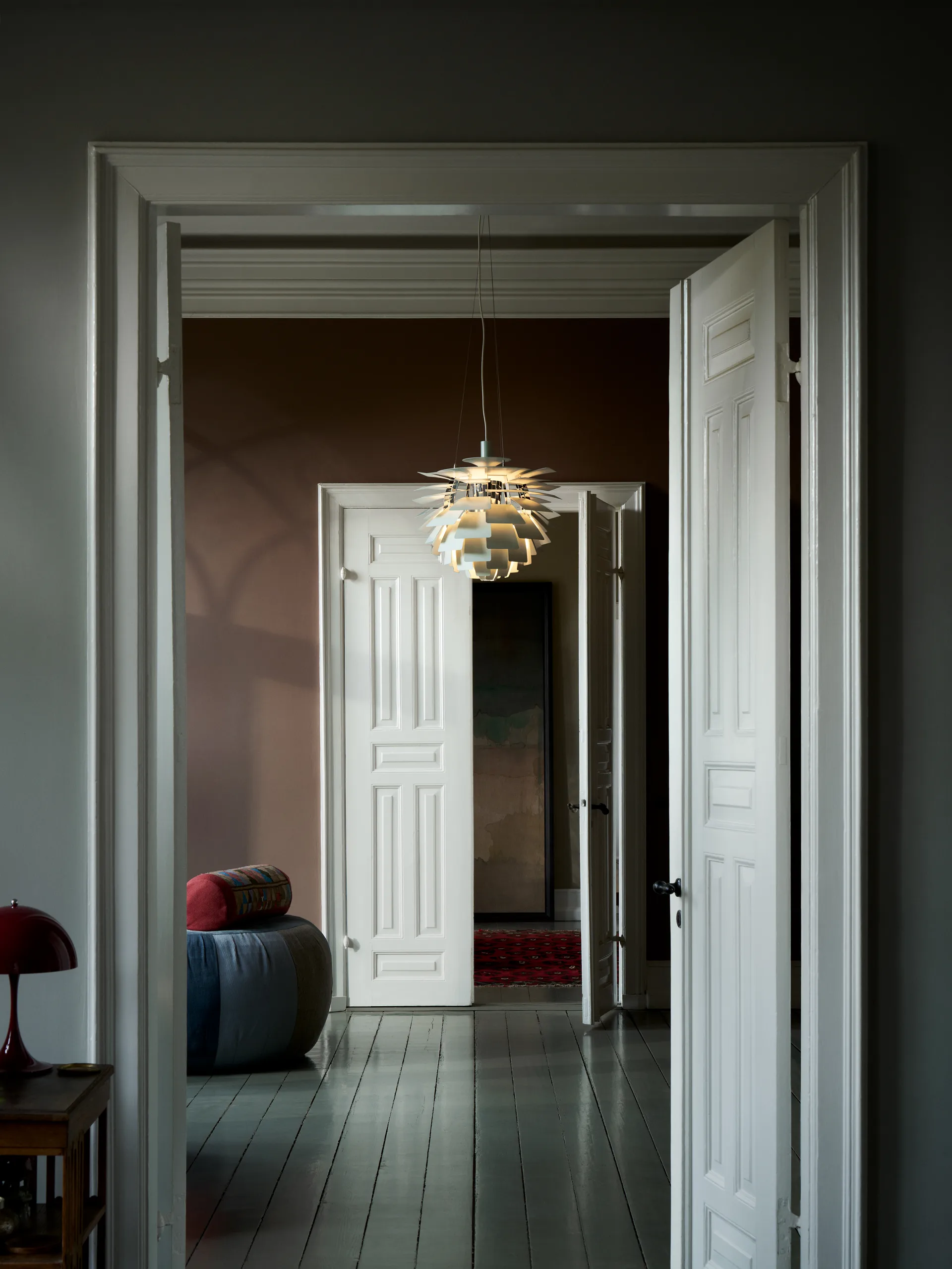 Lampada a sospensione PH Artichoke Ø 60 cm, Dusty green-high lustre chrome plated Louis Poulsen