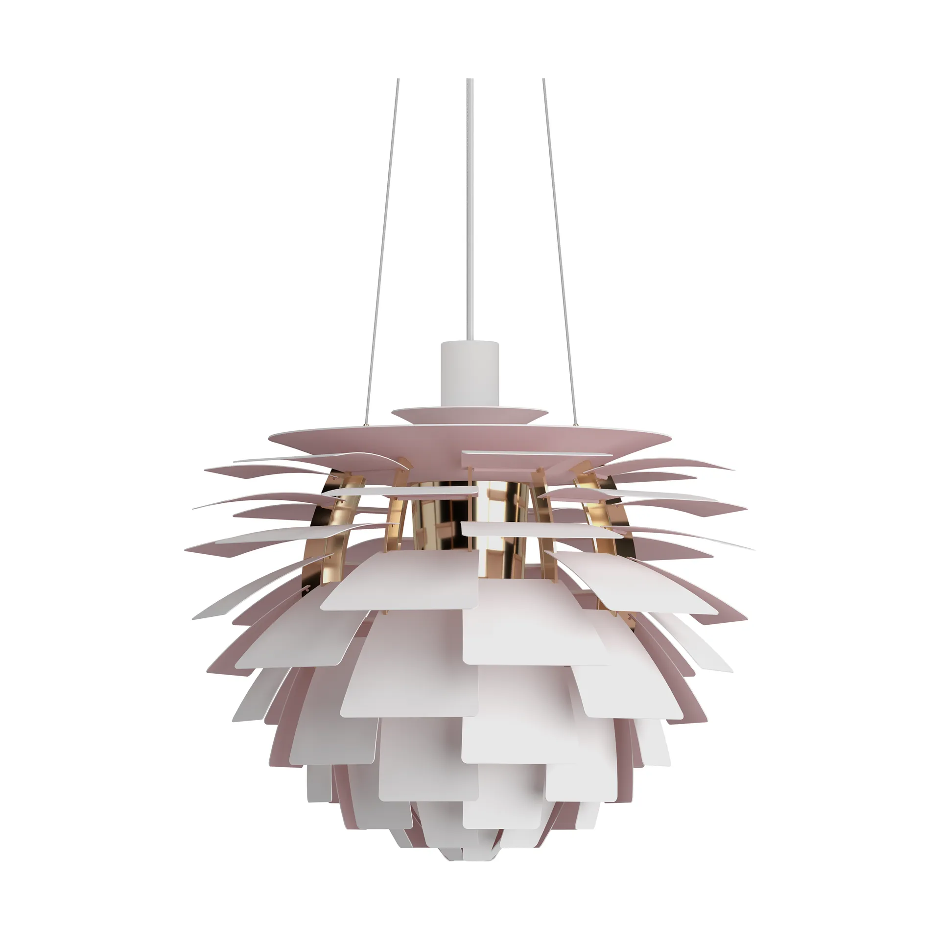 Lampada a sospensione PH Artichoke Anniversary edition, Matte white-pale rose Ø48 cm Louis Poulsen