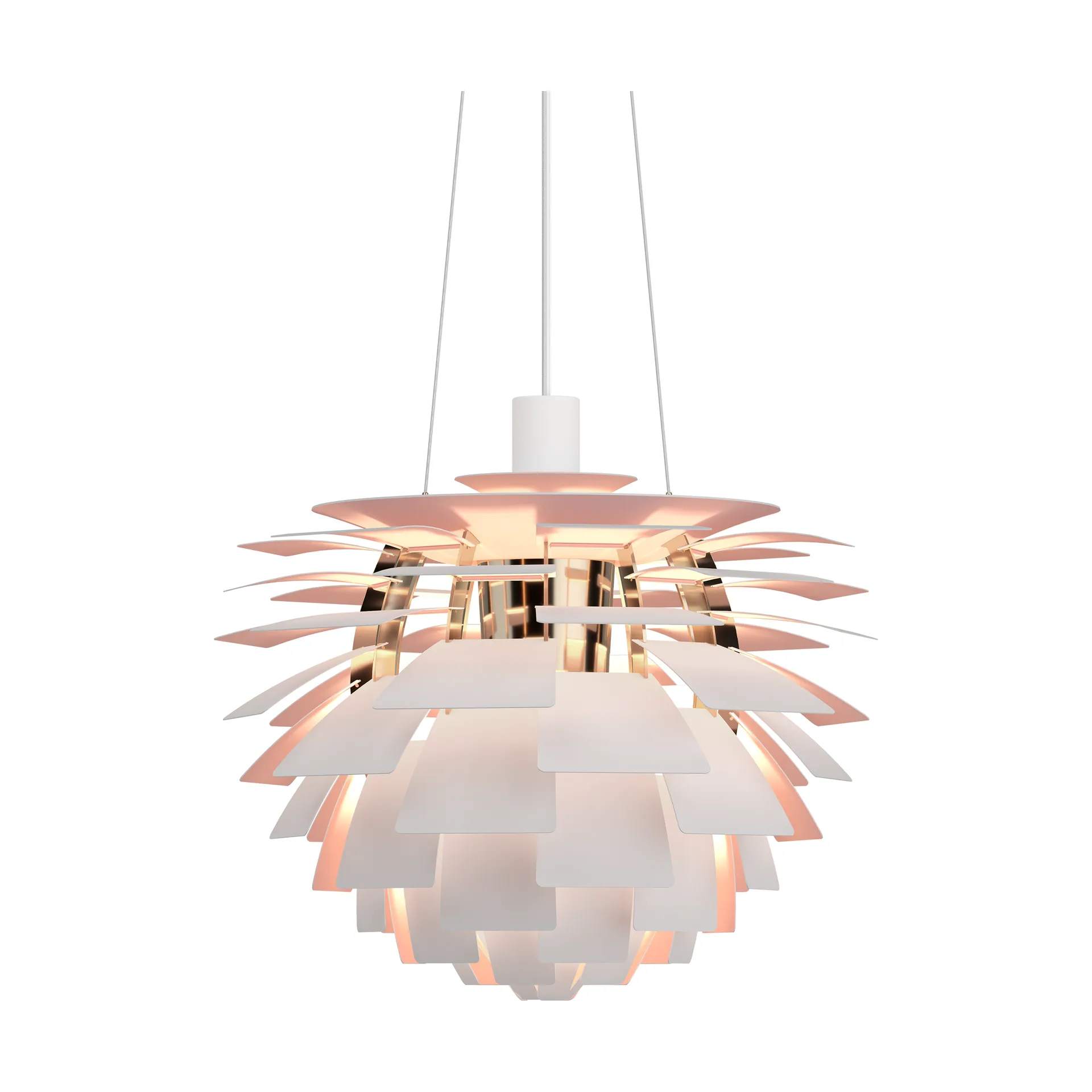 Lampada a sospensione PH Artichoke Anniversary edition, Matte white-pale rose Ø48 cm Louis Poulsen