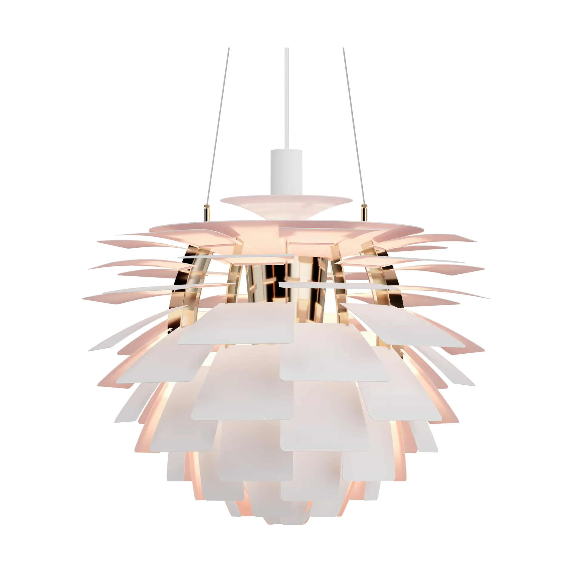 Lampada a sospensione PH Artichoke Anniversary edition, Matte white-pale rose Ø60 cm Louis Poulsen