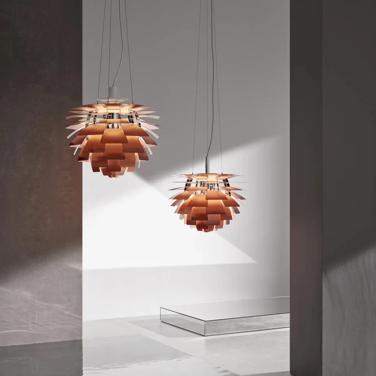 Lampada a sospensione PH Artichoke E27 5,5 m cavo, Rame, Ø72 cm Louis Poulsen