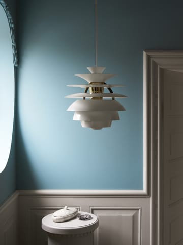 Lampada a sospensione PH Snowball - Dusty blue-brass - Louis Poulsen