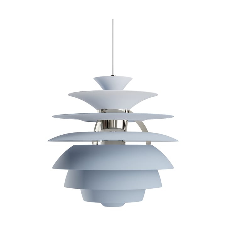 Lampada a sospensione PH Snowball - Dusty blue-chrome - Louis Poulsen